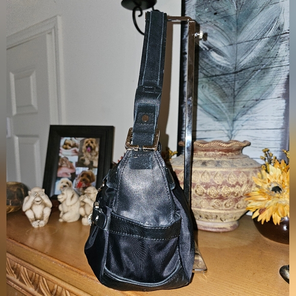 Furla Black Nylon and Leather hobo bag EUC - Picture 3 of 16